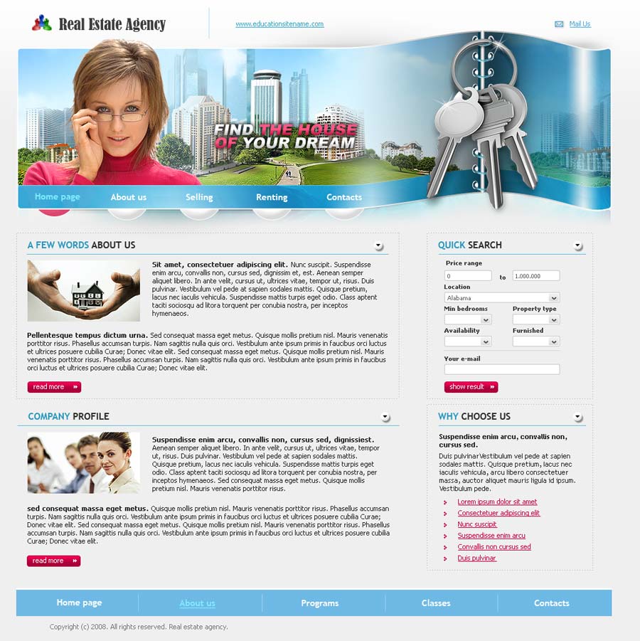 Real estate Website Template